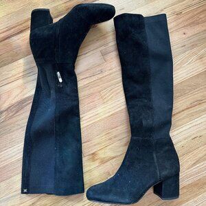 Sam Edelman Black Suede Over the Knee Boots
